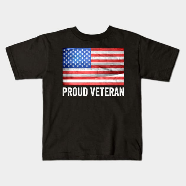 Proud Veteran Kids T-Shirt by Horisondesignz